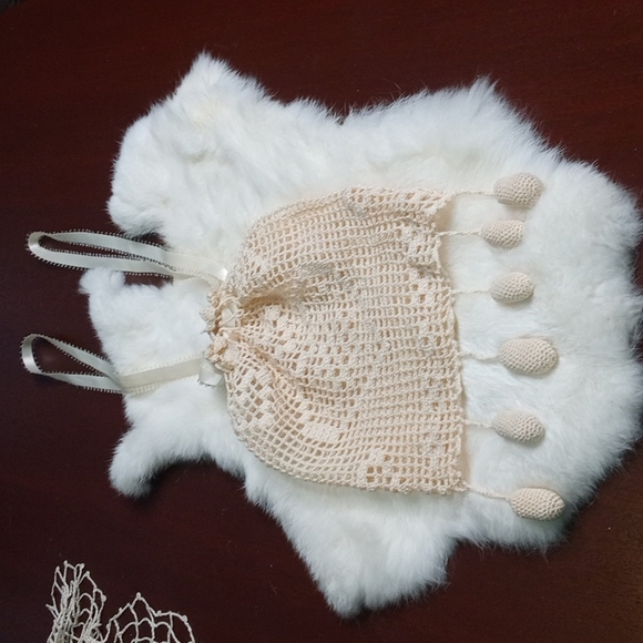 Handmade Ultra Bohemian Draw String Purse With Heart Pattern & Tassels - Picture 1 of 10